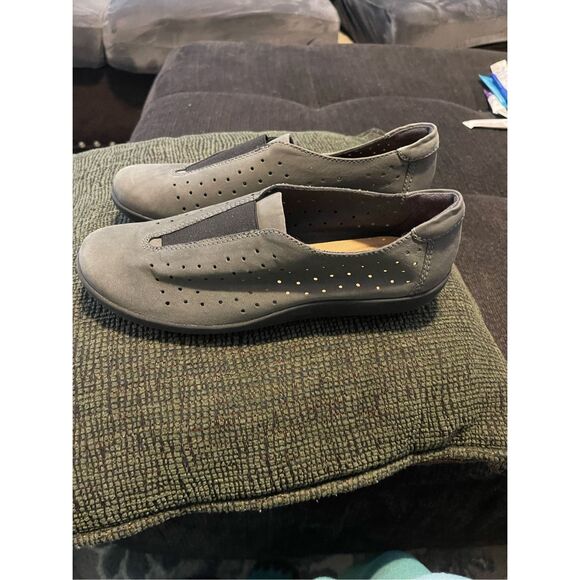 Clarks Womens Dark Gray Nubuck Leather Sable Artisan Daelyn Summit Shoes Size 8 - Picture 16 of 16
